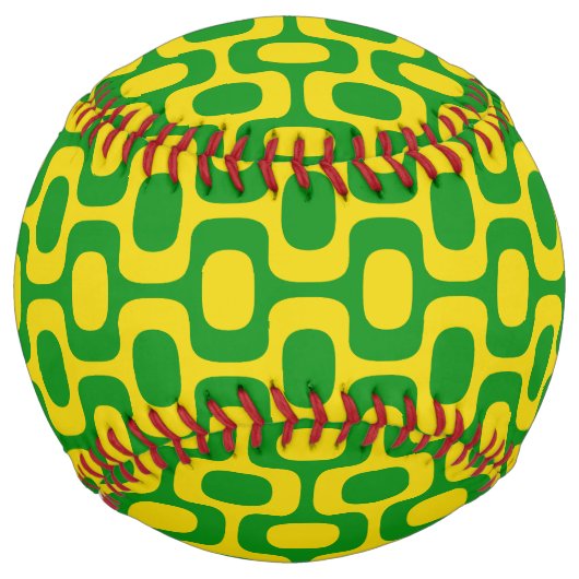 Ipanema Sidewalk Pattern, Beach Pattern, Brazil ソフトボール (裏面)