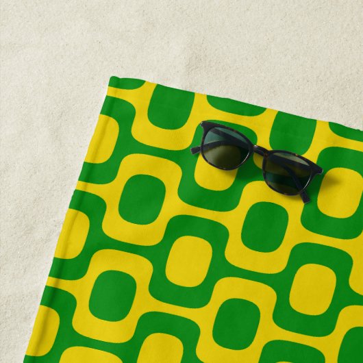 Ipanema Sidewalk Pattern, Beach Pattern, Brazil ビーチタオル (インサイチュ)