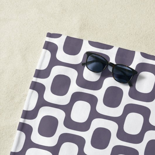 Ipanema Sidewalk Pattern, Beach Pattern, Brazil ビーチタオル (インサイチュ)