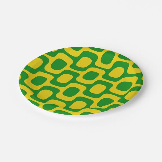 Ipanema Sidewalk Pattern, Beach Pattern, Brazil ペーパープレート (アングル)