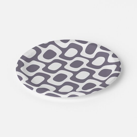 Ipanema Sidewalk Pattern, Beach Pattern, Brazil ペーパープレート (アングル)