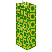 Ipanema Sidewalk Pattern, Beach Pattern, Brazil ワインギフトバッグ (正面アングル)