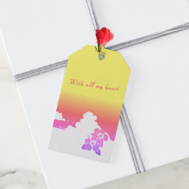 Ipanema Sunset Hibiscus & Summer Clouds ギフトタグ