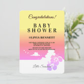 Ipanema Sunset Sunshine Baby Shower Invitation 招待状 (スタンド正面)