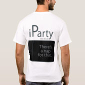 iParty余りに白いティーDBLのデザイン Tシャツ (裏面)