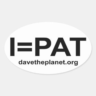 IPATステッカー – Dave the Planet 楕円形シール