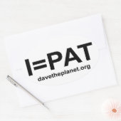 IPATステッカー – Dave the Planet 楕円形シール (封筒)