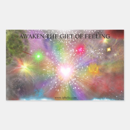 Iphelia感覚オーロラステッカー 長方形シール (正面)