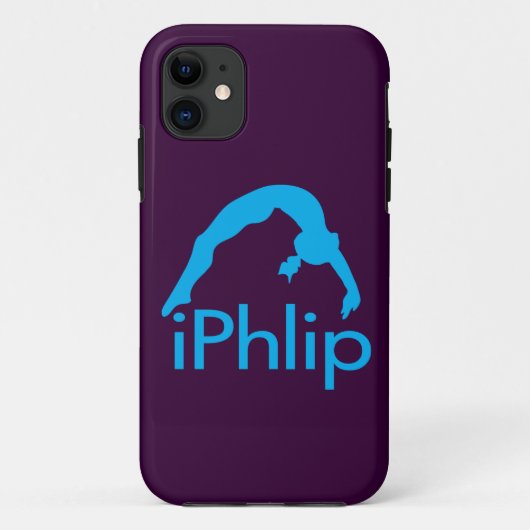 iPhlipの青い体操の体育専門家 Case-Mate iPhoneケース (裏面)