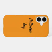iPhoneがハロウィンパーティーを引き起こす iPhone 16ケース (裏面横)