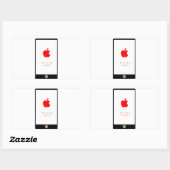 iphoneでステッカーを削除する方法 長方形シール (シート)