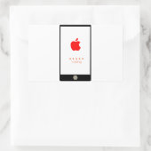 iphoneでステッカーを削除する方法 長方形シール (バッグ)