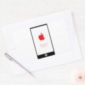 iphoneでステッカーを削除する方法 長方形シール (封筒)