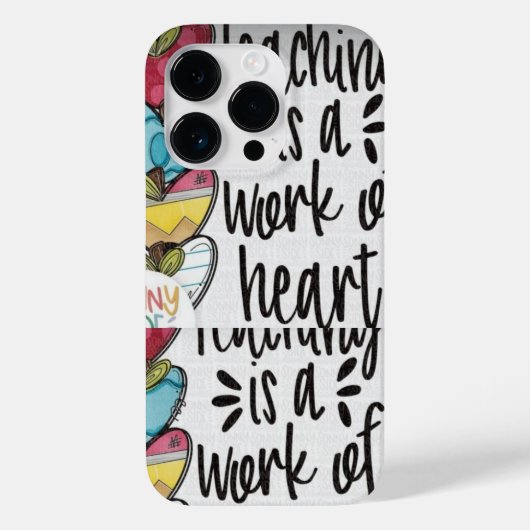 IPHONEで表示される白黒と多色のハート Case-Mate iPhoneケース (裏面)