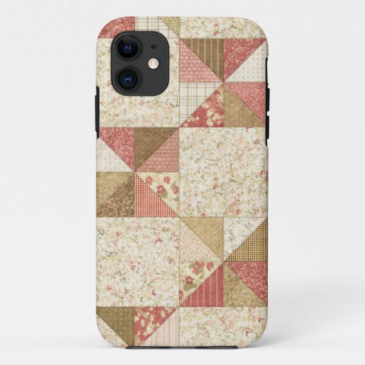Iphoneのカバーによってキルトにされる花柄 Case-Mate iPhoneケース (裏面)