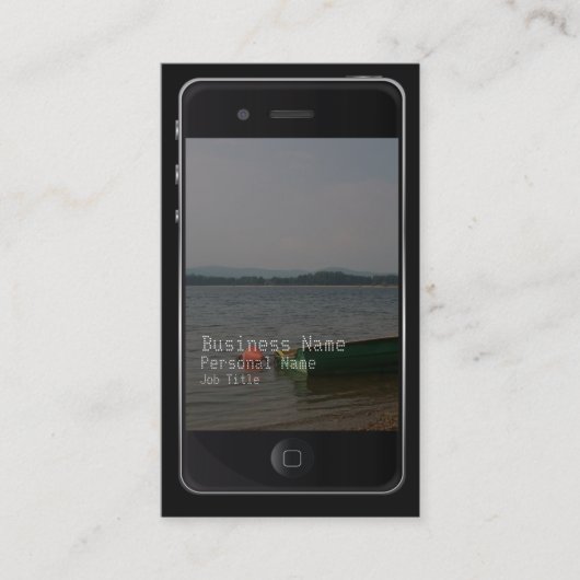 iPhoneのスタイルの一見の名刺 名刺 (正面)