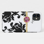 iPhoneの場合のきらきら光るなモノグラム Case-Mate iPhoneケース (裏面(横))