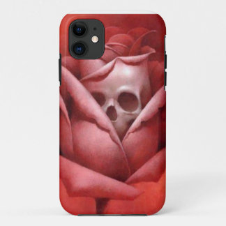 iphoneの場合のばら色のスカル iPhone 11 ケース
