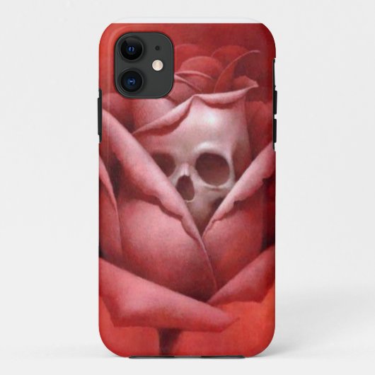 iphoneの場合のばら色のスカル Case-Mate iPhoneケース (裏面)