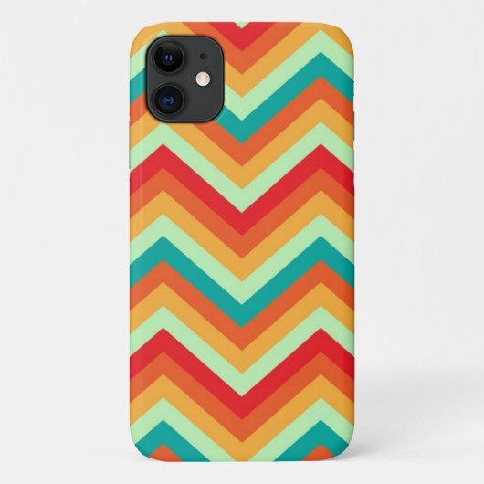 iPhoneの場合のレトロのジグザグ形のシェブロンパターン Case-Mate iPhoneケース (裏面)