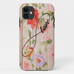 iPhoneの場合のiPhone6ケースの花の木製の花愛 iPhone 11 ケース