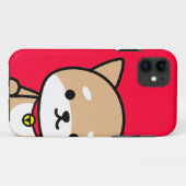 iPhoneの場合-子犬-赤 Case-Mate iPhoneケース (裏面(横))