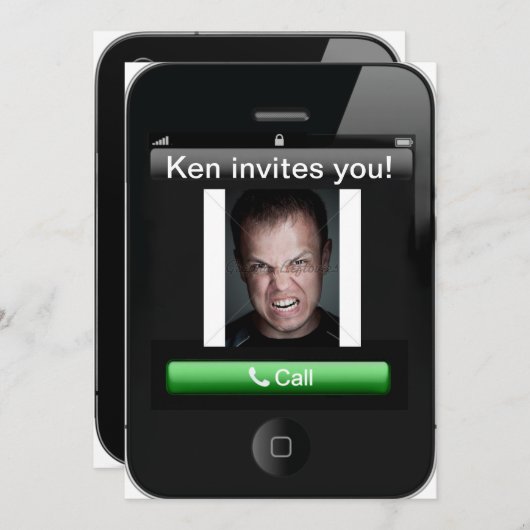 iPhoneの招待状 招待状 (正面/裏面)