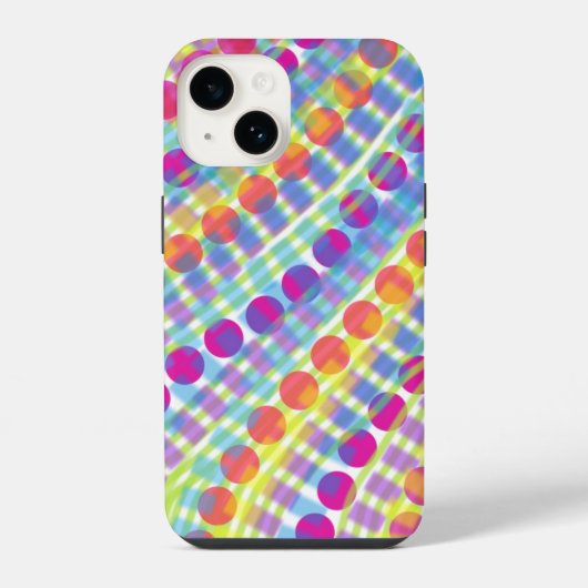 iPhoneの明るい円ケース14 iPhoneケース (裏面)