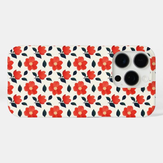 iphoneの花柄の電話ケース Case-Mate iPhoneケース (裏面 (横))
