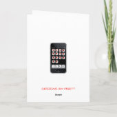 iPhoneのiLoveのappyバレンタインカード シーズンカード (裏面)