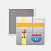 iPhoneアプリマグネット – マップ マグネット (正面/裏面)