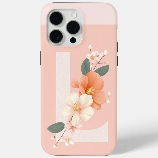 iPhoneアルファベットイニシャルのロゴLの電話ケース Case-Mate iPhoneケース (裏面)