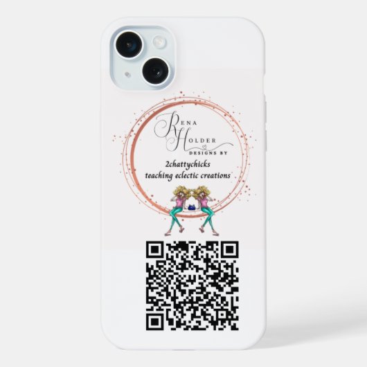 iPhoneカスタムロゴQRコード iPhoneケース (裏面)
