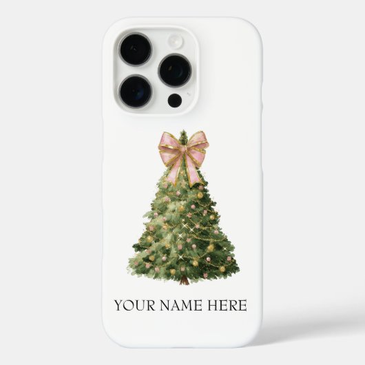 iPhoneカスタム水彩クリスマスツリーケース Case-Mate iPhoneケース (裏面)