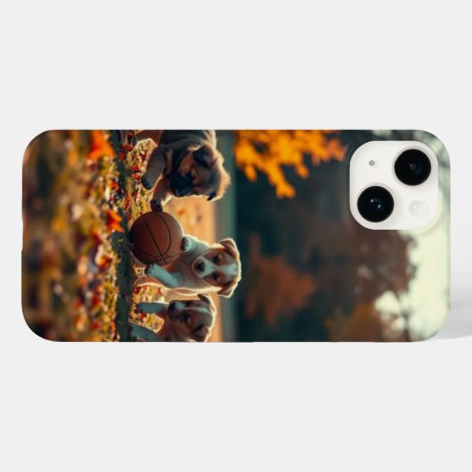 IPhoneカバーのための可愛い子犬の芸術 Case-Mate iPhoneケース (裏面 (横))