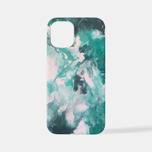 iPhoneケースの緑の液体の注絵画流 iPhoneケース (裏面)