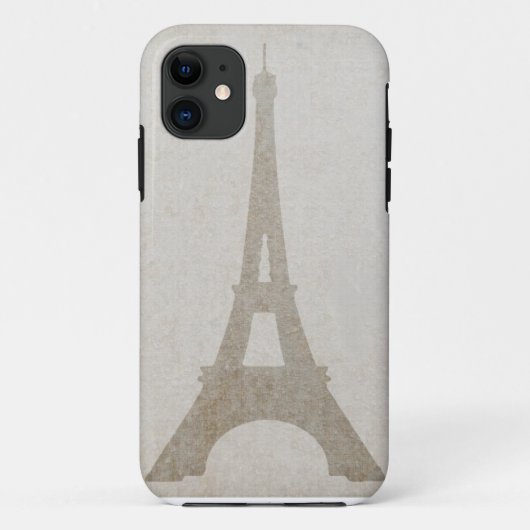 iPhoneケースエッフェルタワーパリリネンヴィンテージ Case-Mate iPhoneケース (裏面)