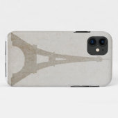 iPhoneケースエッフェルタワーパリリネンヴィンテージ Case-Mate iPhoneケース (裏面(横))