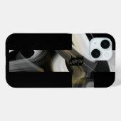 iPhoneケーストレンド抽象芸術アート白黒金ゴールド Case-Mate iPhoneケース (裏面 (横))