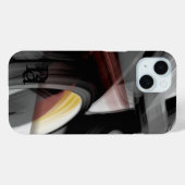 iPhoneケーストレンド抽象芸術白黒粉末 Case-Mate iPhoneケース (裏面 (横))