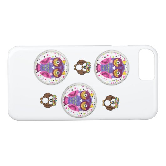 IPhoneケースバレンタインズデイフクロウ Case-Mate iPhoneケース (裏面(横))