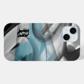 iPhoneケース傾向分析抽象芸術ブルー海 Case-Mate iPhoneケース (裏面 (横))