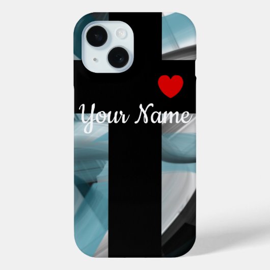 iPhoneケース傾向分析抽象芸術ブルー海 Case-Mate iPhoneケース (裏面)