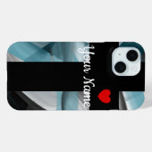 iPhoneケース傾向分析抽象芸術ブルー海 Case-Mate iPhoneケース (裏面 (横))