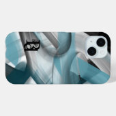 iPhoneケース傾向分析抽象芸術ブルー海 Case-Mate iPhoneケース (裏面 (横))