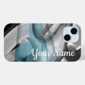 iPhoneケース傾向分析抽象芸術ブルー海 Case-Mate iPhoneケース (裏面 (横))