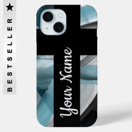 iPhoneケース傾向分析抽象芸術ブルー海 iPhone 15ケース