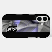 iPhoneケース傾向型抽象芸術ラベンダーバイオレット Case-Mate iPhoneケース (裏面 (横))