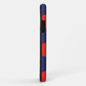 iPhoneケース水玉模様ネイビーブルー&レッド Case-Mate iPhoneケース (裏面/右)