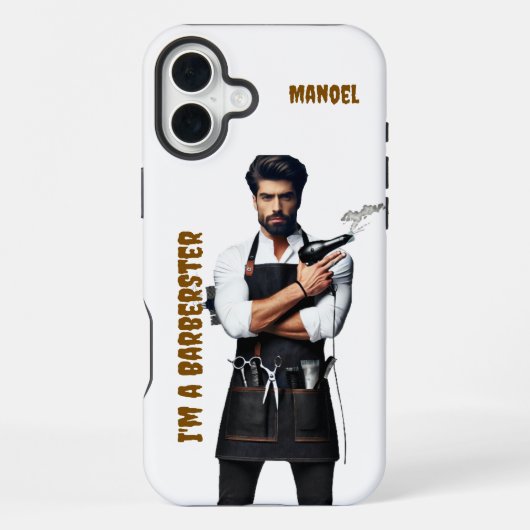 iPhoneケース理容師テーマ iPhoneケース (裏面)